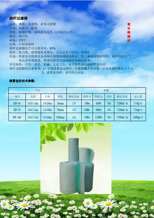玻纤过滤棉