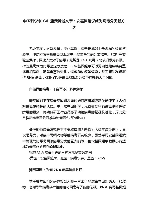 中国科学家Cell重要评述文章：宏基因组学成为病毒分类新方法