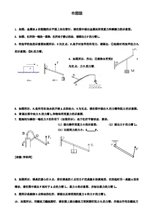 精选中考物理二轮复习专题突破：作图题5