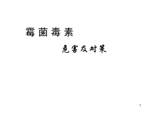 霉菌毒素的危害及对策ppt课件