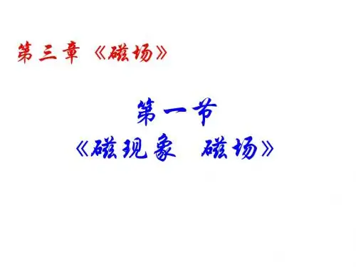 3.1磁现象磁场解析