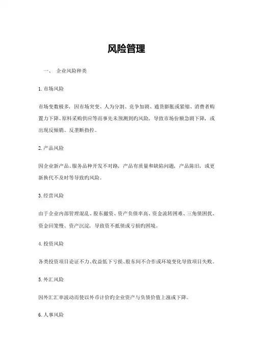 风险管理手册