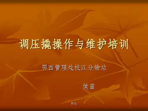 调压撬操作与维护