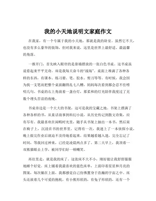 我的小天地说明文家庭作文