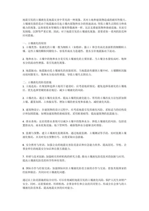 地震引发的土壤液化现象与防范措施