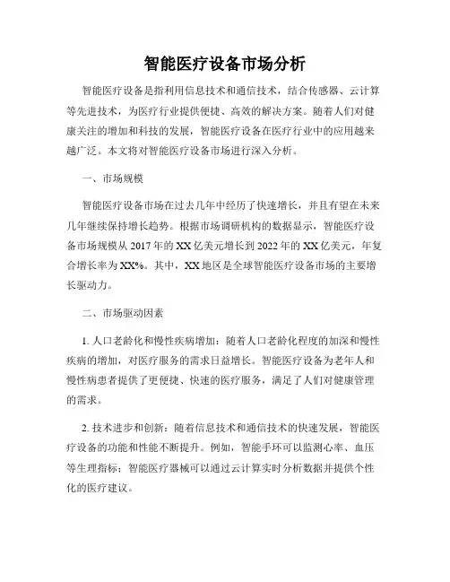 智能医疗设备市场分析