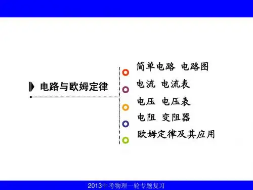 中考必备《电路和欧姆定律》ppt课件