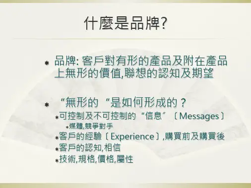 《什么是品牌》ppt课件