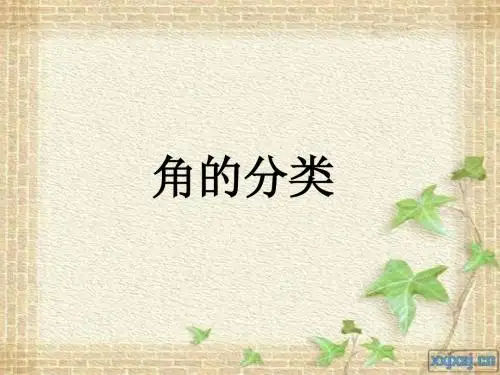 角的分类(说课稿)