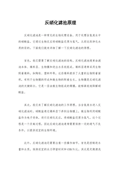 反硝化滤池原理