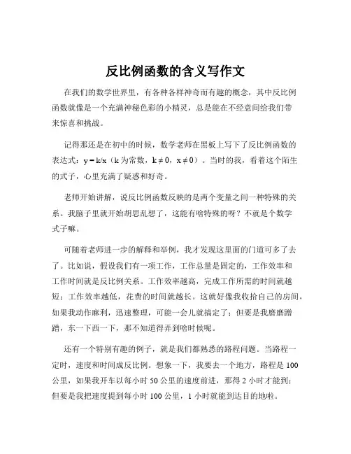 反比例函数的含义写作文