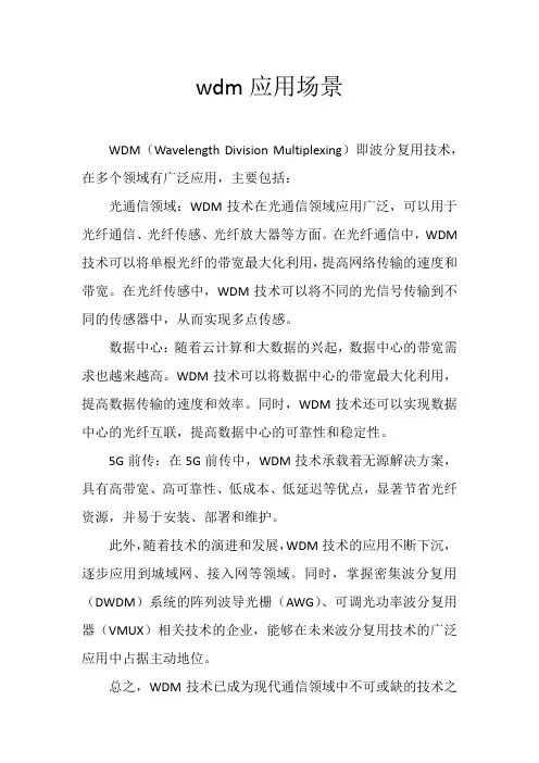 wdm应用场景