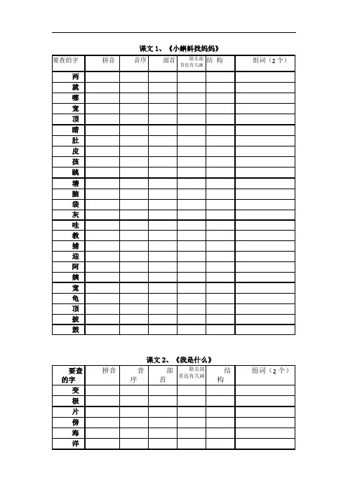 【精品推荐】部编二年级上(全册)生字查字典