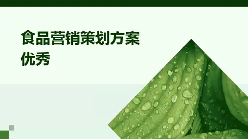 食品营销策划方案优秀PPT