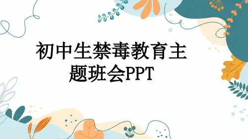 初中生禁毒教育主题班会PPT