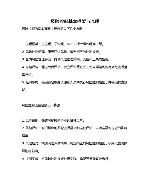 风险控制基本框架与流程