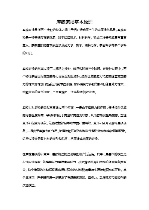 摩擦磨损基本原理
