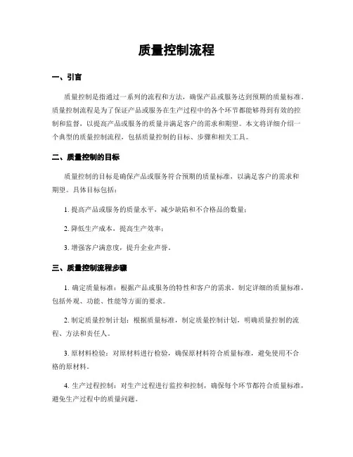 质量控制流程