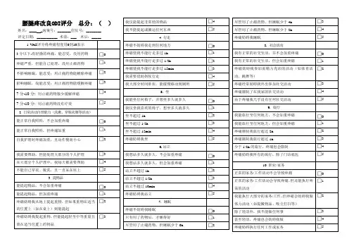 腰腿疼改良ODI评分