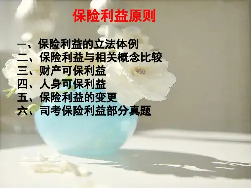 保险法课件之保险利益