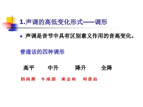 普通话声调训练PPT资料18页