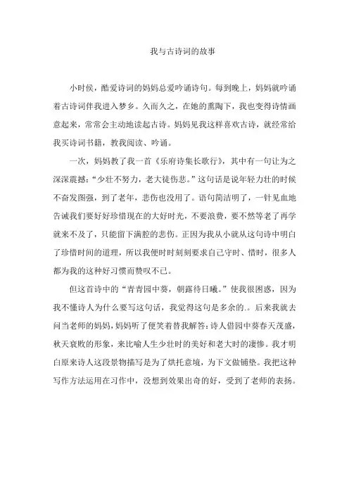 我与古诗词的故事