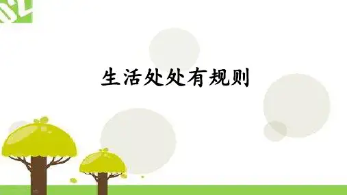 小学道德与法治《生活处处有规则》PPT