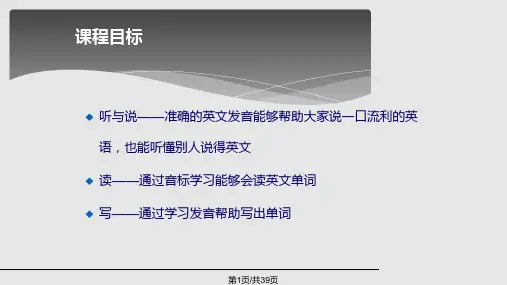 国际音标教学PPT课件