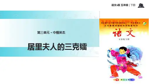 (完整)五级下册语文课件居里夫人的三克镭∣语文S版精品PPT资料精品PPT资料