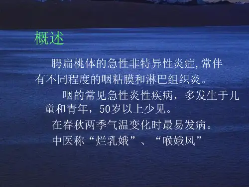 急性扁桃体炎PPT课件