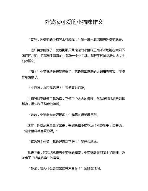外婆家可爱的小猫咪作文