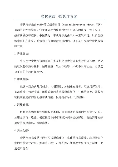带状疱疹中医诊疗方案