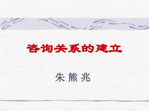 咨询关系的建立shengzhen精品PPT课件