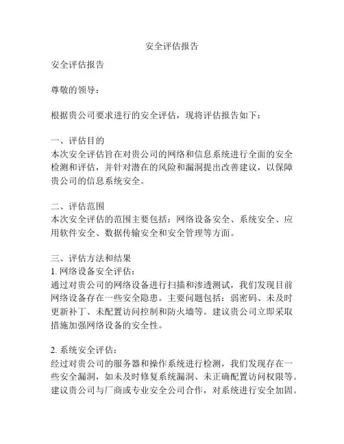 安全评估报告