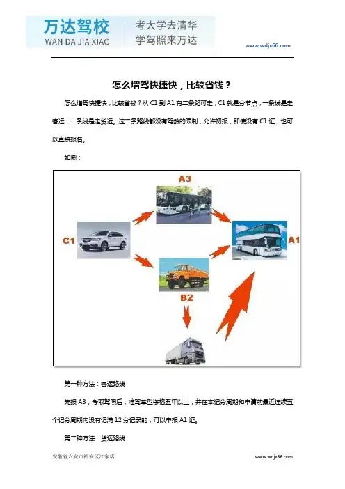 怎么增驾最快捷,最省钱？