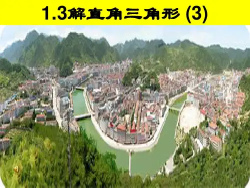 浙教版 九年级数学 下册 第一章 1.3 解直角三角形 课件(共18张PPT)