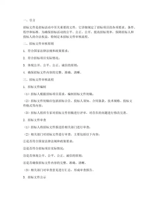 招标文件审核流程