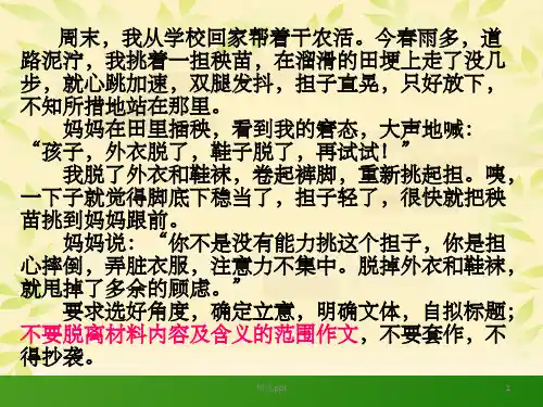作文素材运用ppt课件