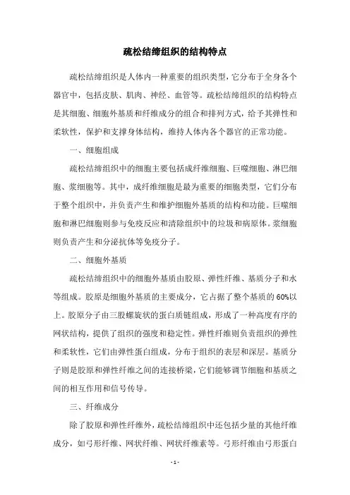 疏松结缔组织的结构特点