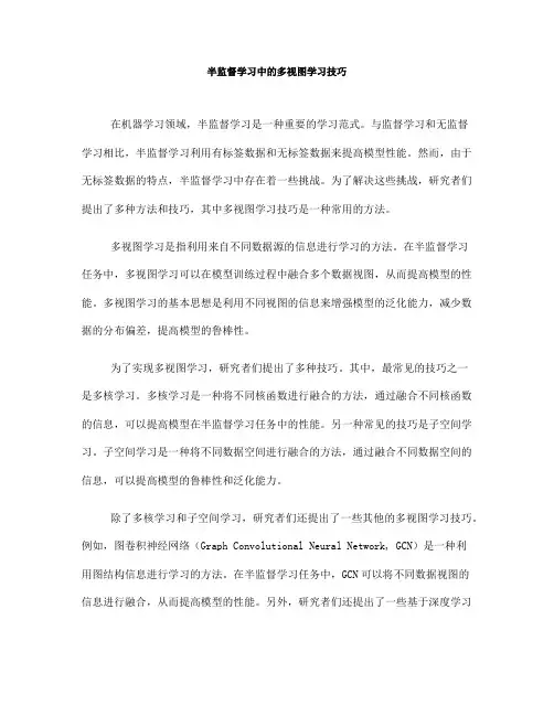 半监督学习中的多视图学习技巧(九)
