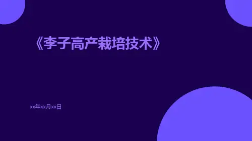 李子高产栽培技术
