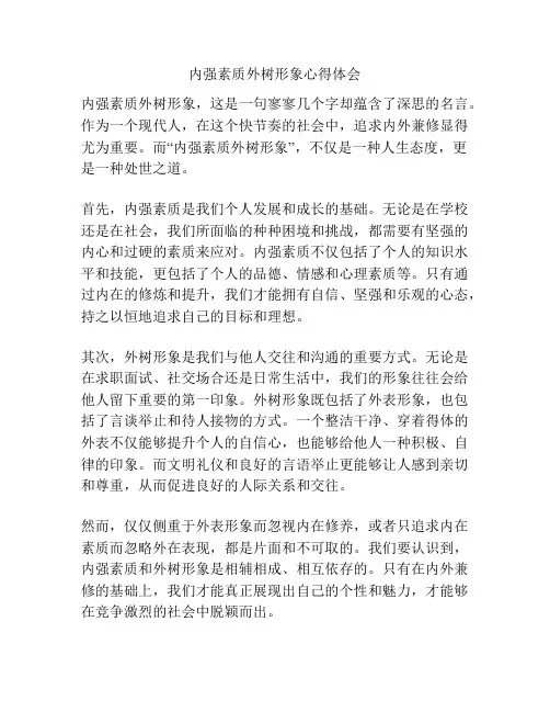 内强素质外树形象心得体会