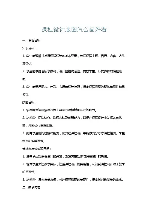 课程设计版图怎么画好看