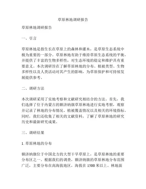 草原林地调研报告