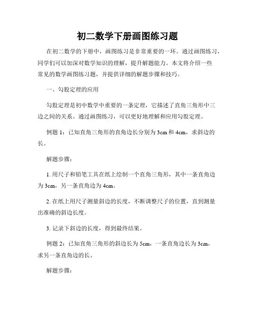 初二数学下册画图练习题