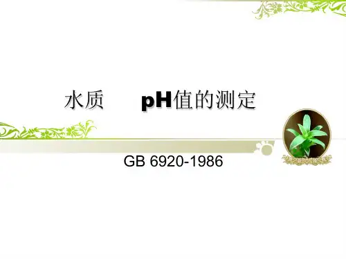 水质 pH值的测定