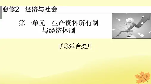 2024版高考政治一轮总复习必修2第二单元阶段综合提升课件
