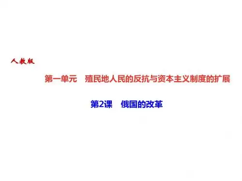 人教部编版九年级历史下册课件：第2课 俄国的改革(共33张PPT)