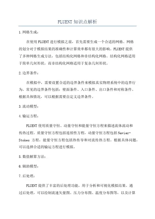 FLUENT知识点解析