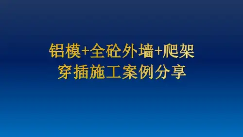铝模+全砼外墙+爬架(穿插施工案例分享)